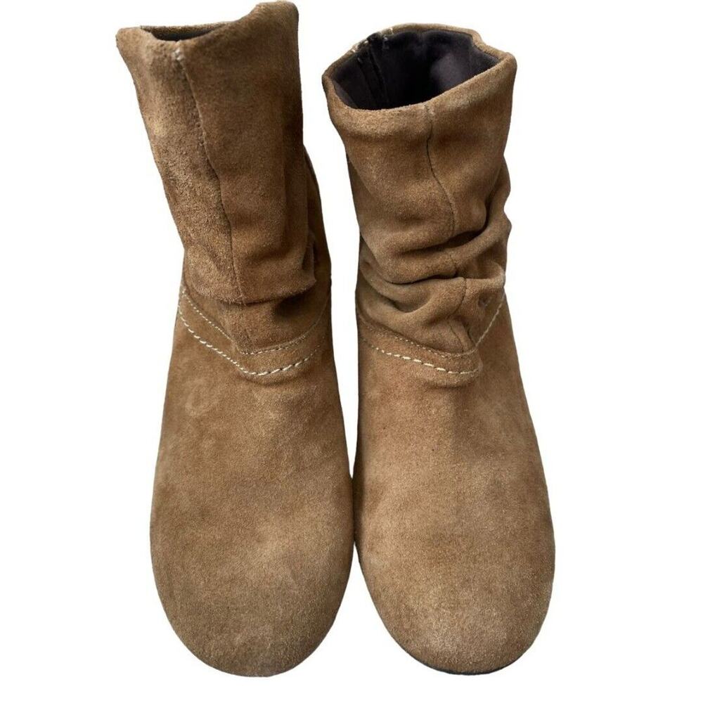 9.5 (40) Pikolinos Turin Brown Suede Ankle Booties Boots